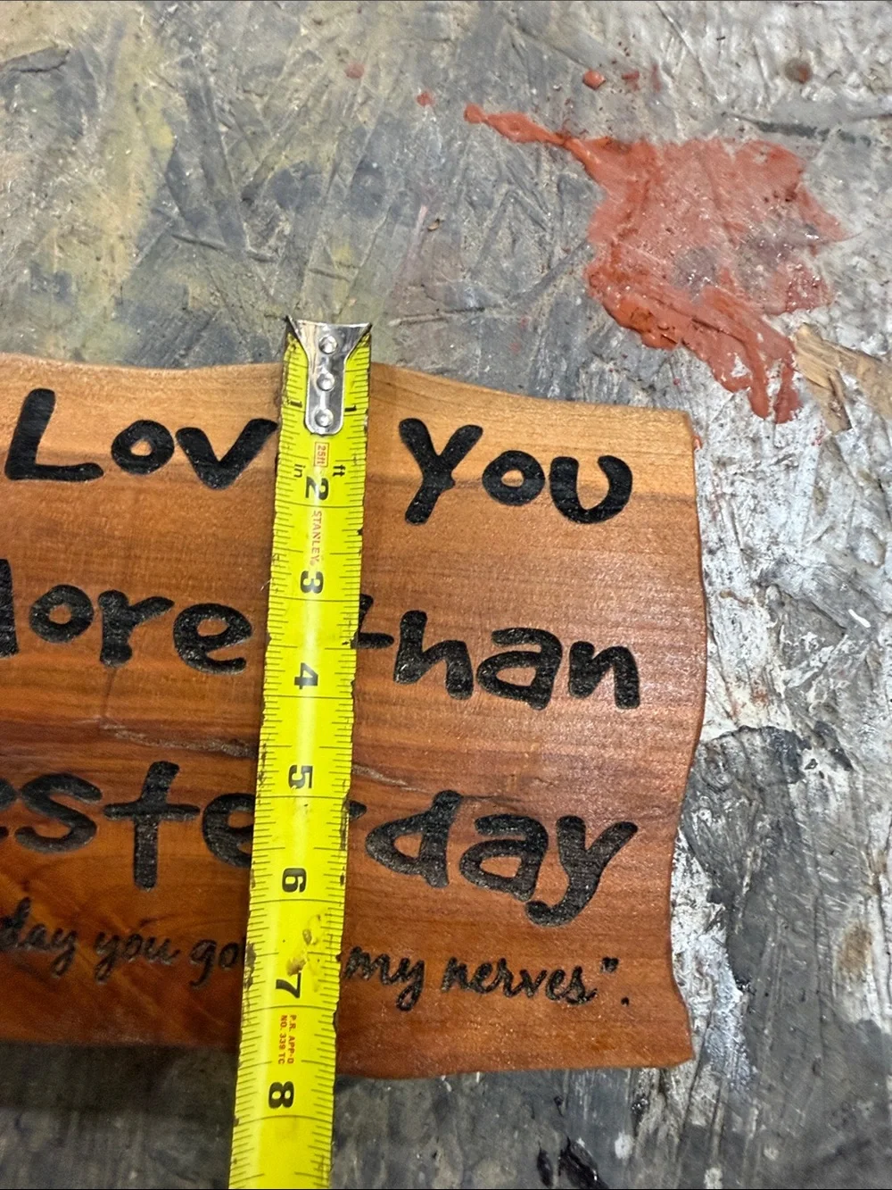 Handcrafted Cypress Wood Sign 
